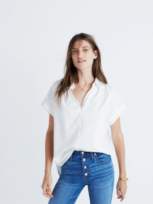 Madewell Central Shirt in Pure White