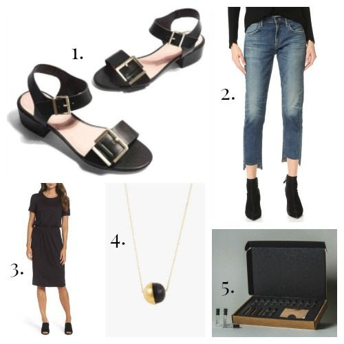 Topshop Sandals - Citizens of Humanity Jeans - Charles Henry Dress - Soko Necklace - Le Labo Fragrance