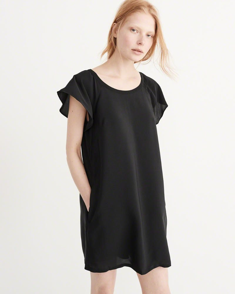 Flutter Sleeve Shift Dress