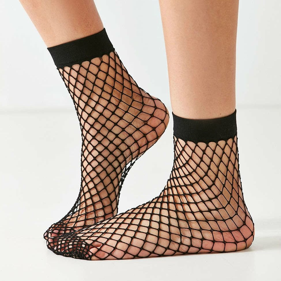 Out From Under Fishnet Crew Socks