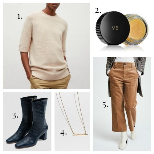 COS Jumper - Estee Lauder x Victoria Beckham Makeup - Trademark Boots - J. Hannah Necklace - Marc Jacobs Pants