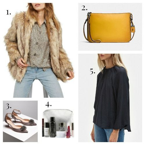 Topshop Jacket - Coach Crossbody - M.Gemi Pumps - SpaceNK Kit - Need Blouse