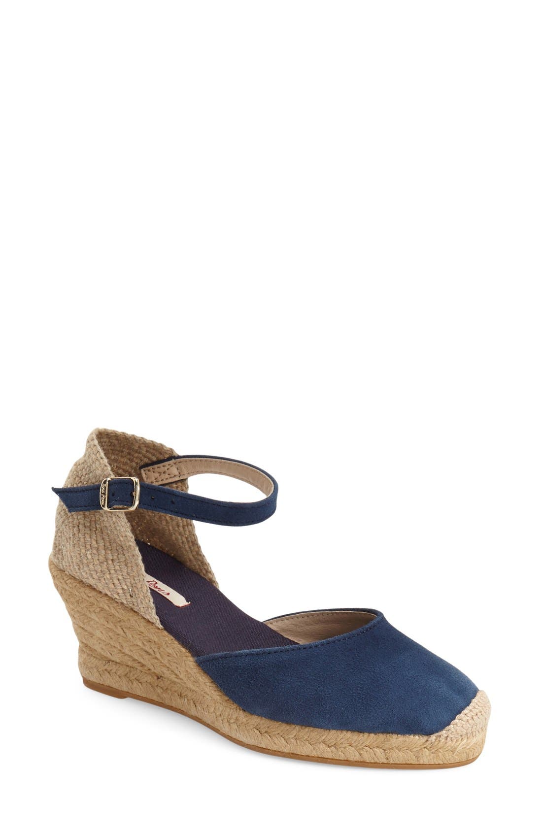 Toni Pons Lloret-5 Espadrille Wedge Sandal in Navy Blue Suede